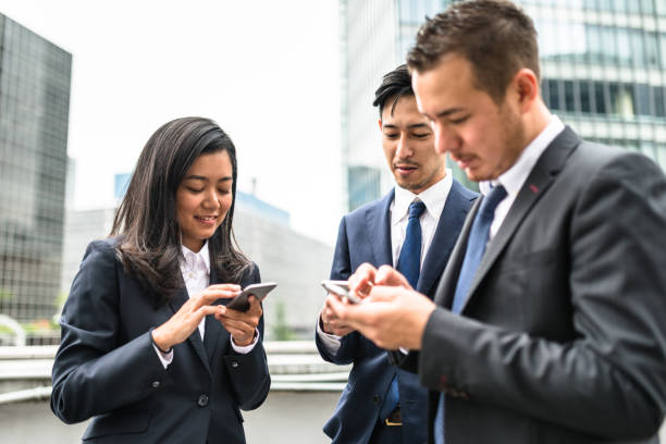 istock Japanese business persons have fun and laughing 666801586