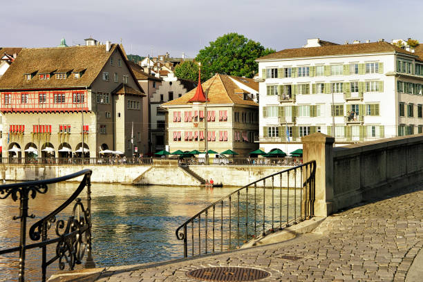 istock Limmatquai at Zurich old town center 666802424