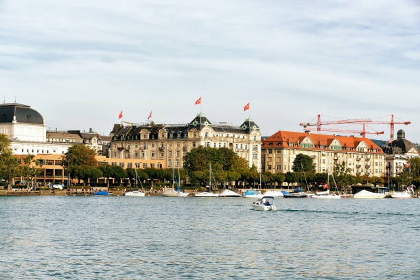 istock Opera house at Limmat River in Zurich 666804614