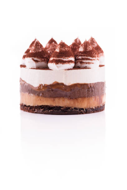 istock Sweet and tasty chocolate cake on the white background. 666805632