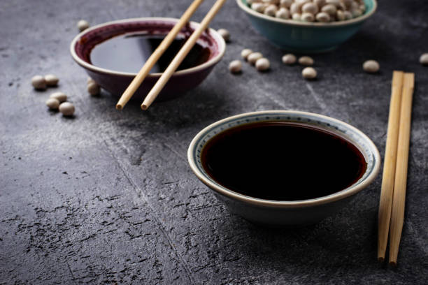 istock Bowls of soy sauce 666811616