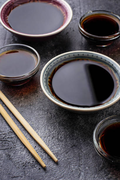 istock Bowls of soy sauce 666811640
