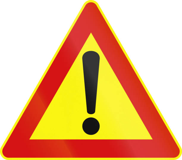 istock Road sign used in Italy - other dangers - provisional 666820150