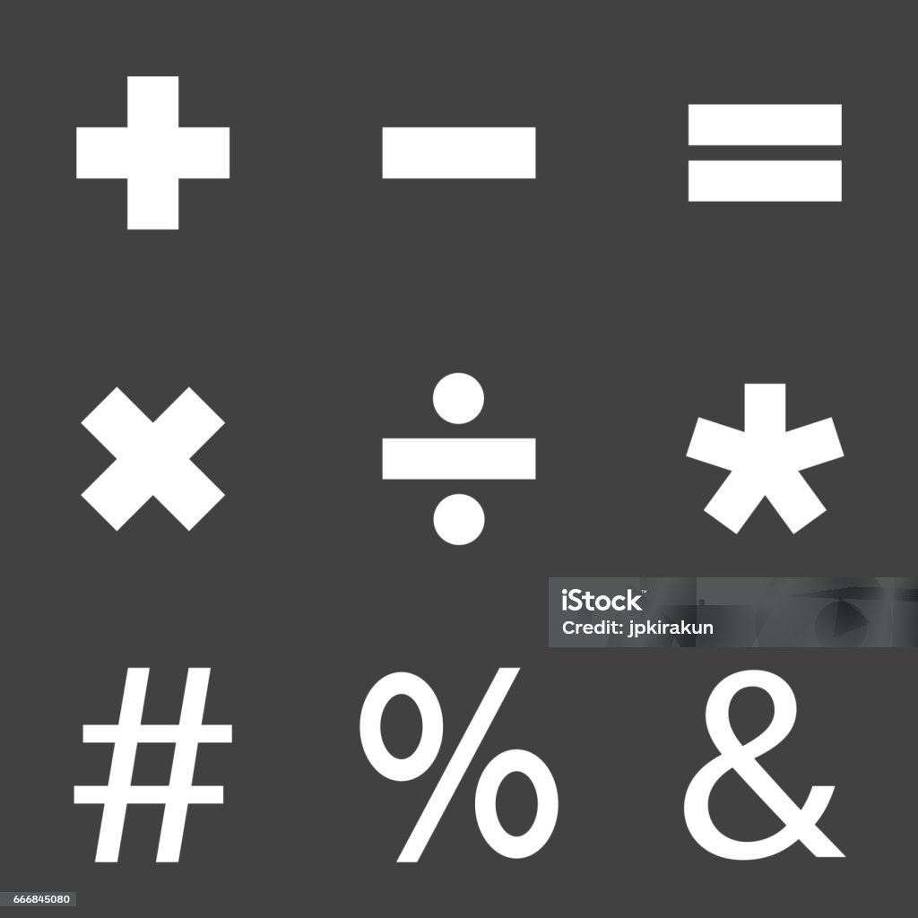 Basic Calculations Sign Basic Mathematical Sign Stock Illustration - Download Image Now ...