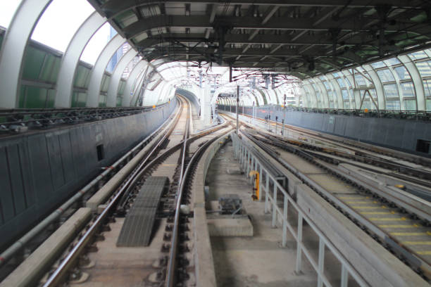istock the Train rail in city 666853518
