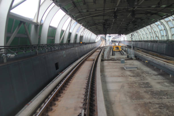 istock the Train rail in city 666856050