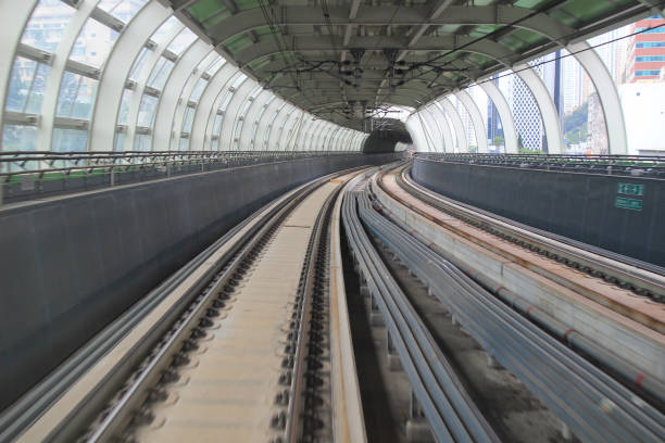 istock the Train rail in city 666856070