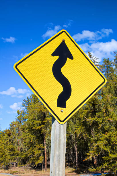 istock Warning of curvy road ahead 666856352