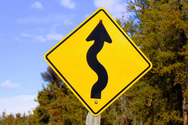 istock Warning of curvy road ahead 666856354