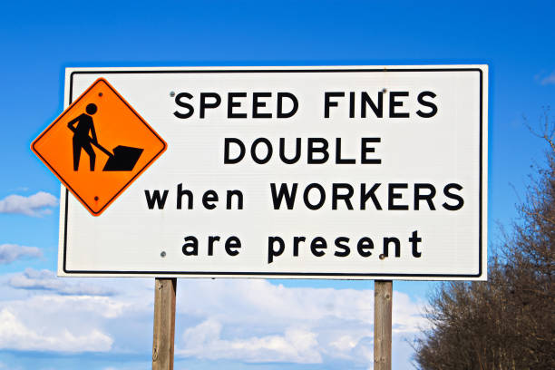istock Speed fines double sign along highway 666856436