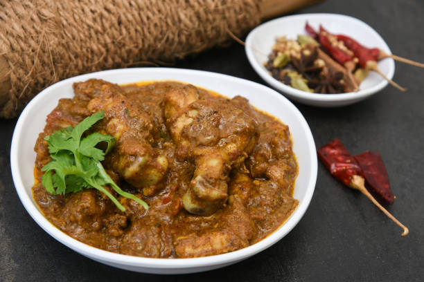 istock Kolhapuri or Bombay chicken curry Indian food 666860900