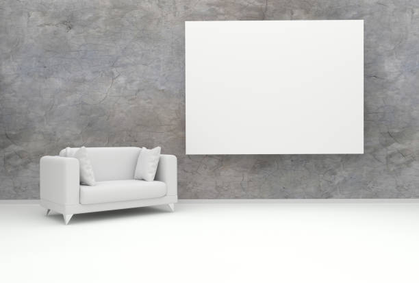 istock White chair and frame photo. 3d rendering. 666866494