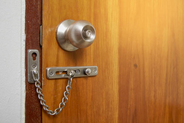 istock locked wooden door 666872436