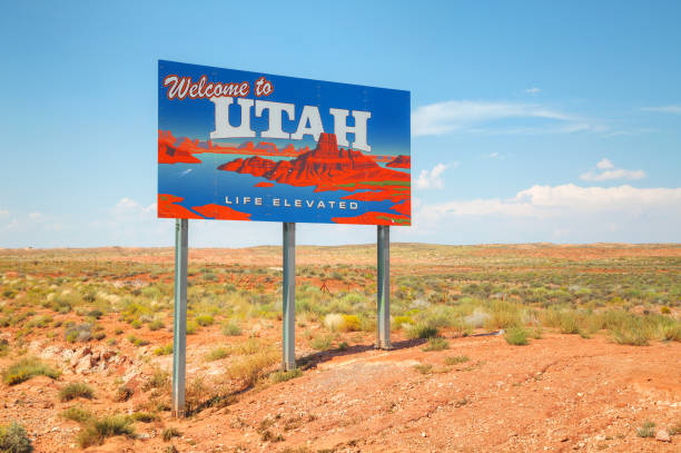istock Welcome to Utah road sign 666874972