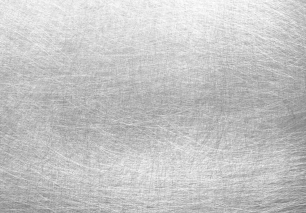 istock Shiny silver white grey gray stainless steel 666875756