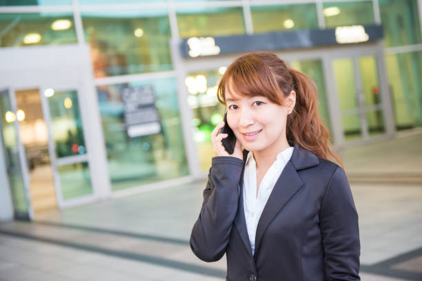 istock Modern business woman in the office with copy space 666875834