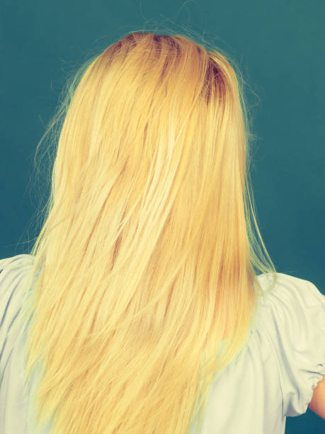 istock Woman with blonde hair back view 666876098