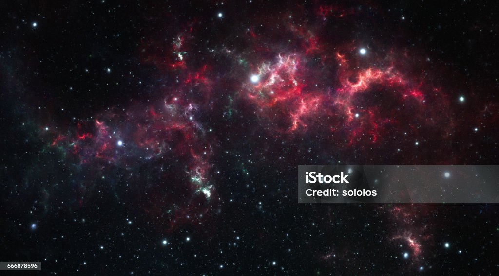 Red nebula Red nebula, space background Nebula Stock Photo