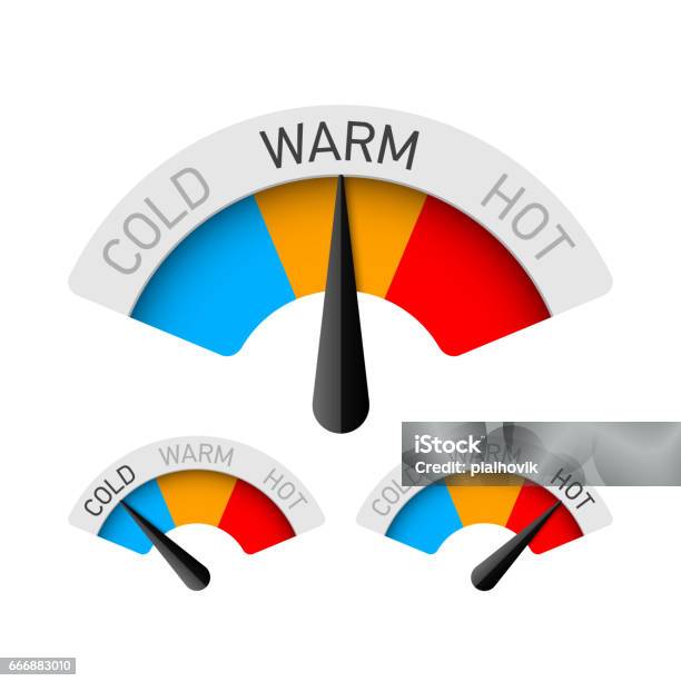 Indicateur De Température Froide Tiède Et Chaude Vecteurs libres de droits et plus d'images vectorielles de Chaleur - Chaleur, Froid, Thermomètre