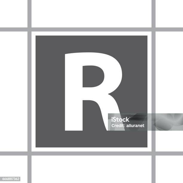 Letter R Inside Graph Box Box Letter R Stock Illustration - Download Image Now - Accountancy ...