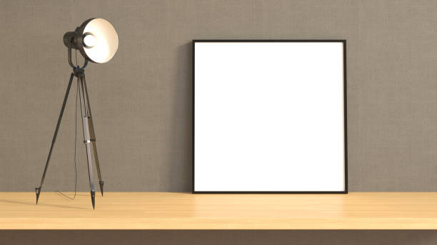 istock mock up poster frame in interior background. 3D Illustration 666887488