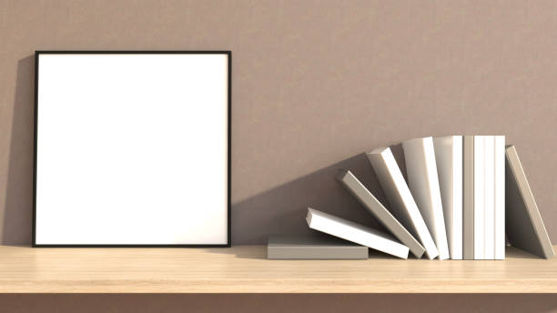 istock mock up poster frame in interior background. 3D Illustration 666887528
