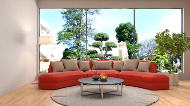 istock Interior living room. 3d illustration 666887578