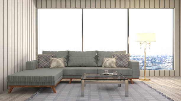 istock Interior living room. 3d illustration 666887650