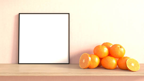 istock mock up poster frame in interior background. 3D Illustration 666896784