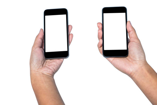 istock Businesswoman holding smartphone in each hands 666902146