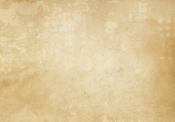 istock Old dirty and yellowed paper texture. 666904380
