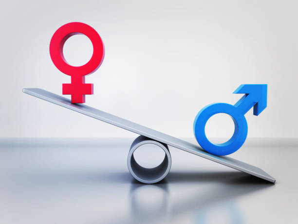 istock Abstract equality of men and women 666909594