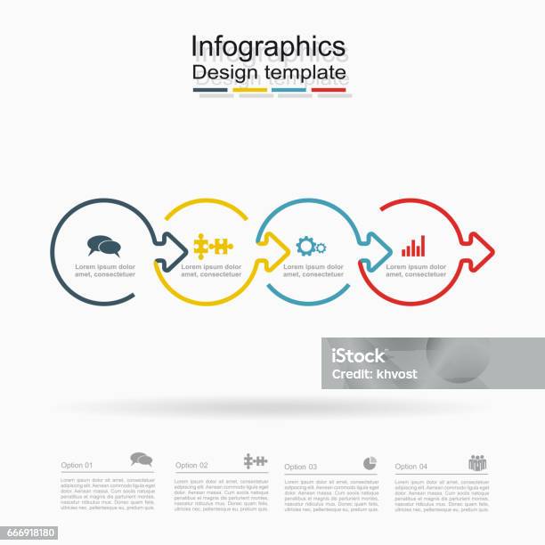 Infographic Design Template With Place For Your Data Vector Stock Illustration - Download Image Now