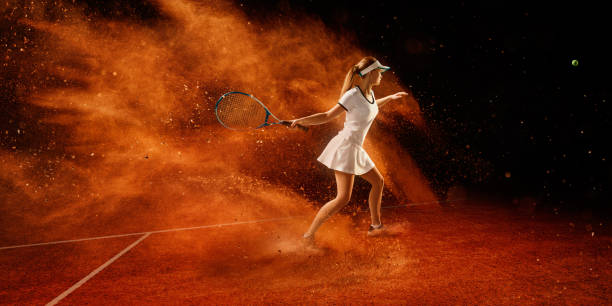 istock Tennis: Sportswoman in action 666919784