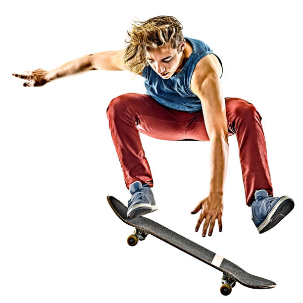 skateboarder young teenager man isolated
