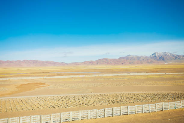 istock Tranquil yellow desert  ,Scenery in Tibet . 666946190