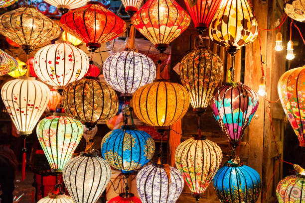 istock Colorful traditional Vietnam lanterns 666963932