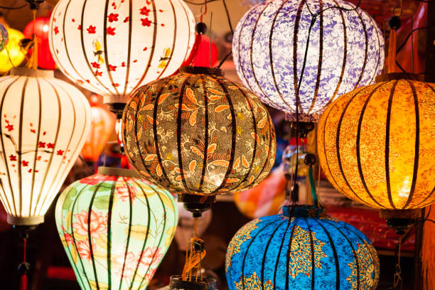 istock Colorful traditional Vietnam lanterns 666964066