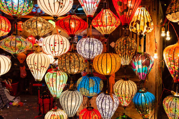 istock Colorful traditional Vietnam lanterns 666964154