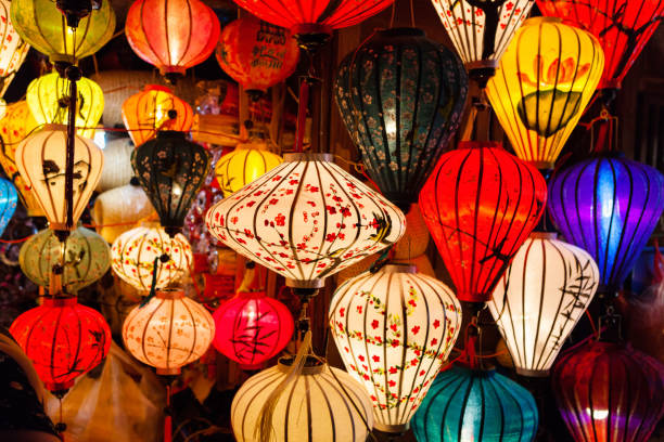 istock Colorful traditional Vietnam lanterns 666964170