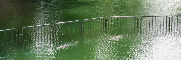 istock The fence in the river 666965246