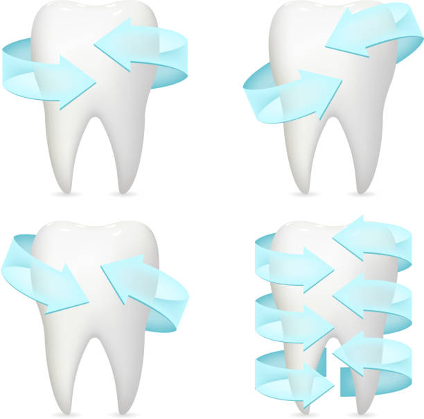 istock Tooth arrow protection realistic 3d poster stomatology isolated icons set template mock up design vector illustration 666968000
