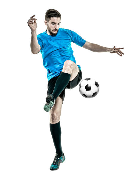istock Soccer player Man Isolated 666968124