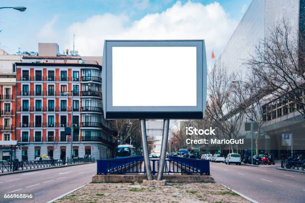 Billboard At Street Stock Photo - Download Image Now - Billboard, France, Advertisement