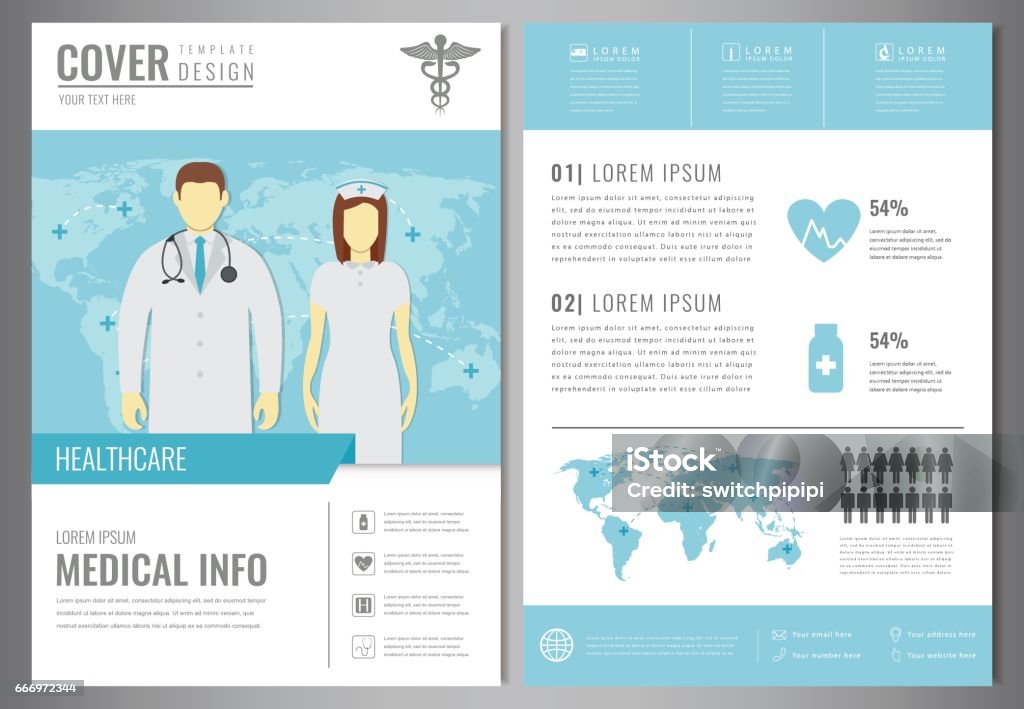 Templat Desain Brosur Medis Konsep Kesehatan Dan Medis Selebaran Dengan