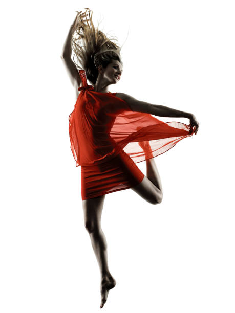 istock modern dancer dancing woman  isolated silhouette 666976878