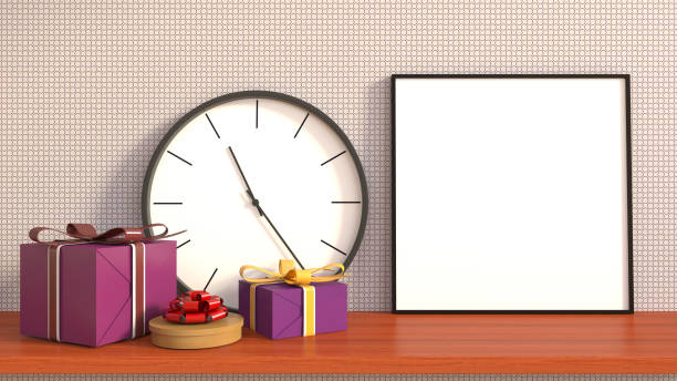 istock mock up poster frame in interior background. 3D Illustration 666983960