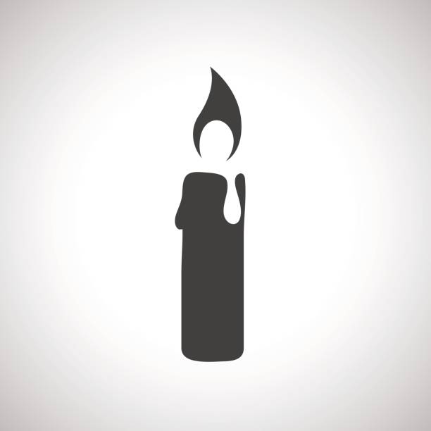 Web This is a vector illustration of Candle icon - Vector flame silhouettes stock illustrations
