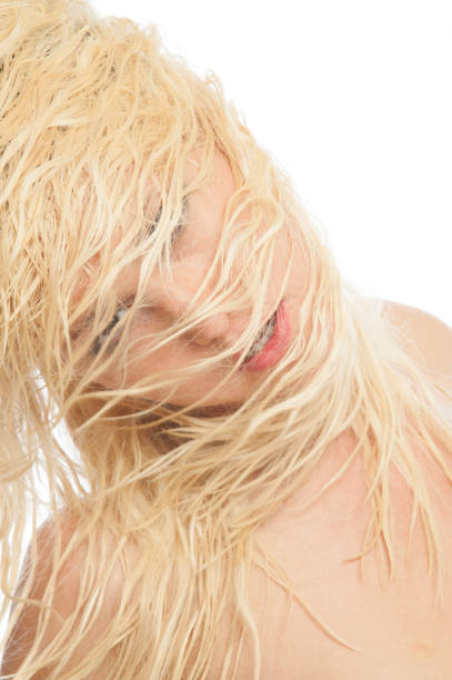 istock Young beautiful women with flying hair 666992084