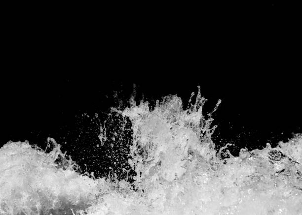istock blue water splash set isolated on black background 667006174